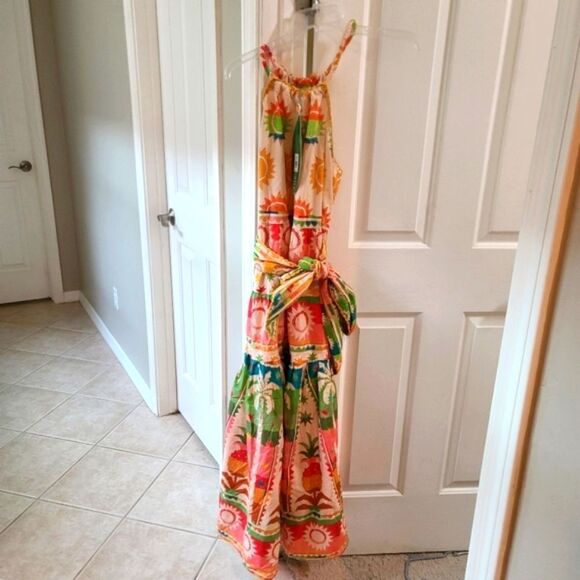 Farm Rio Rainbow Sunset Maxi Dress Size small NWT - Picture 2 of 8